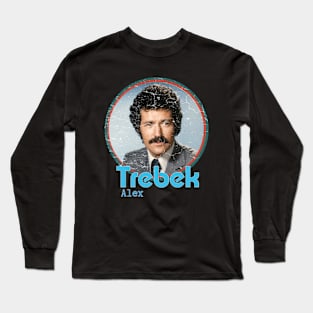 alex trebek art  art 90s style retro vintage 80s Long Sleeve T-Shirt